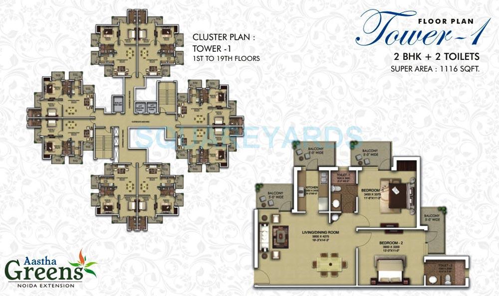 Surya Aastha Greens — floor plan 1