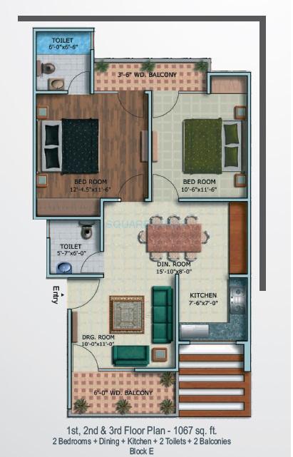 Supertech Oxford Square — floor plan 1