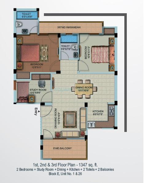 Supertech Oxford Square — floor plan 3