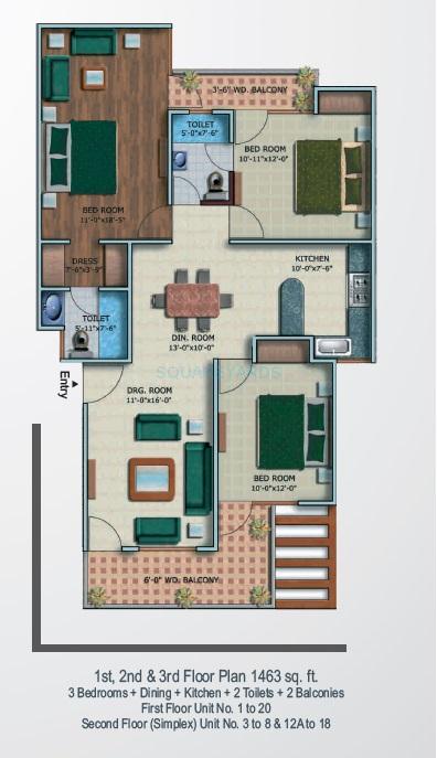 Supertech Oxford Square — floor plan 5