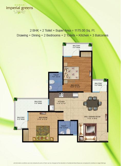 Kumar Imperial Greens — floor plan 2