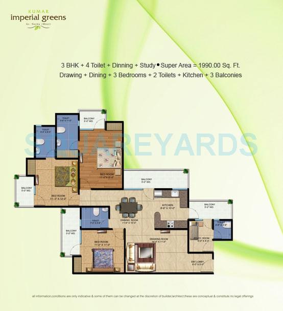 Kumar Imperial Greens — floor plan 5