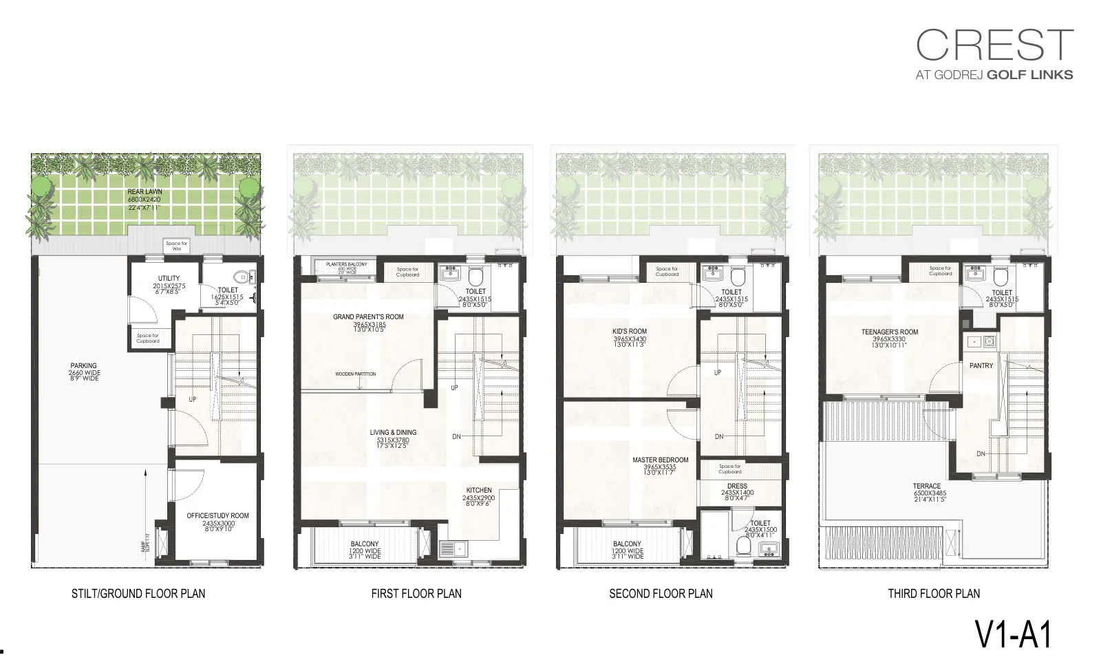 Godrej Golf Links Crest — floor plan 1