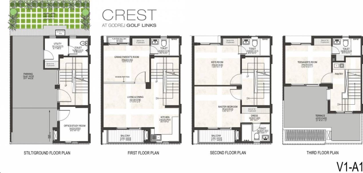 Godrej Golf Links Crest — floor plan 3