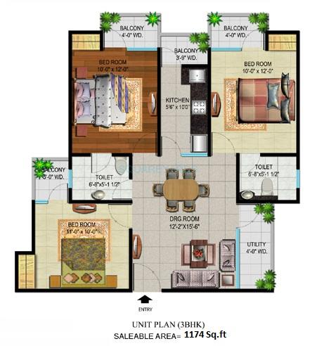 Devika Gold Homz — floor plan 3