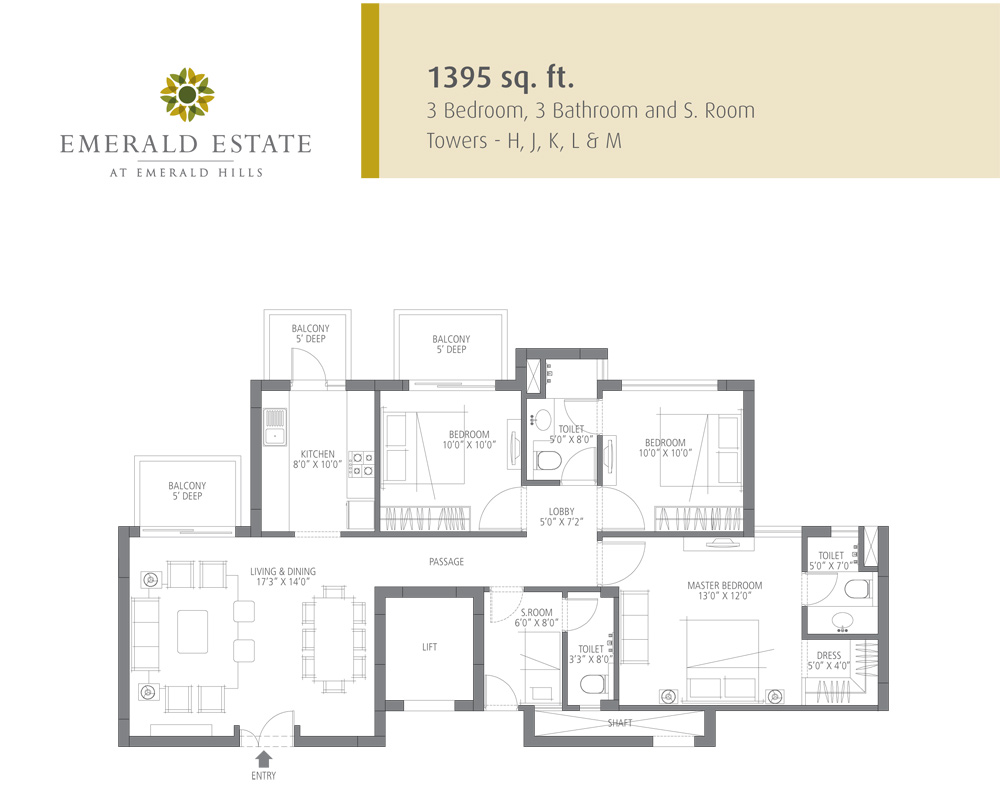 Emaar Emerald Estate — floor plan 3