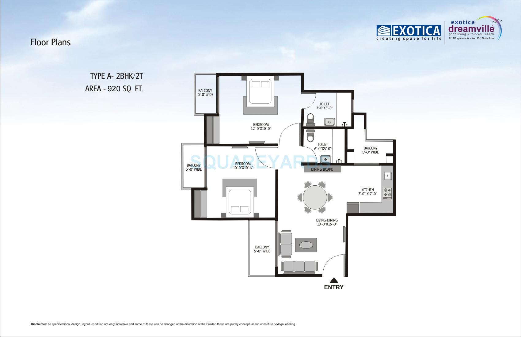 Exotica Dreamville — floor plan 1