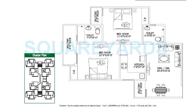 Gaur City 1st Avenue — floor plan 1