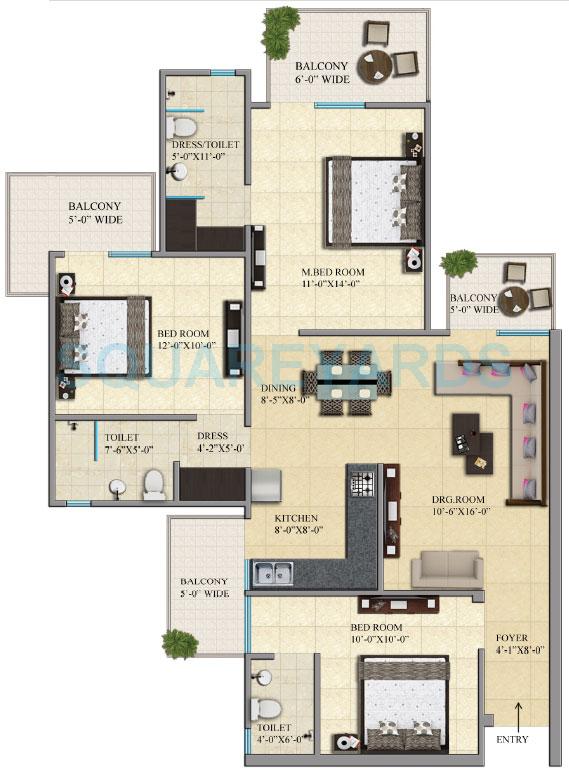 Gaur City 1st Avenue — floor plan 7