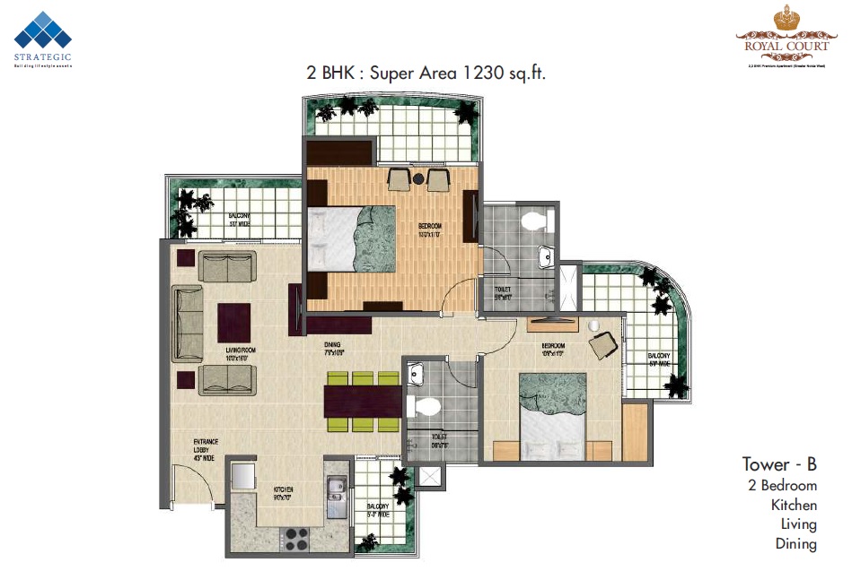 Strategic Royal Court — floor plan 1