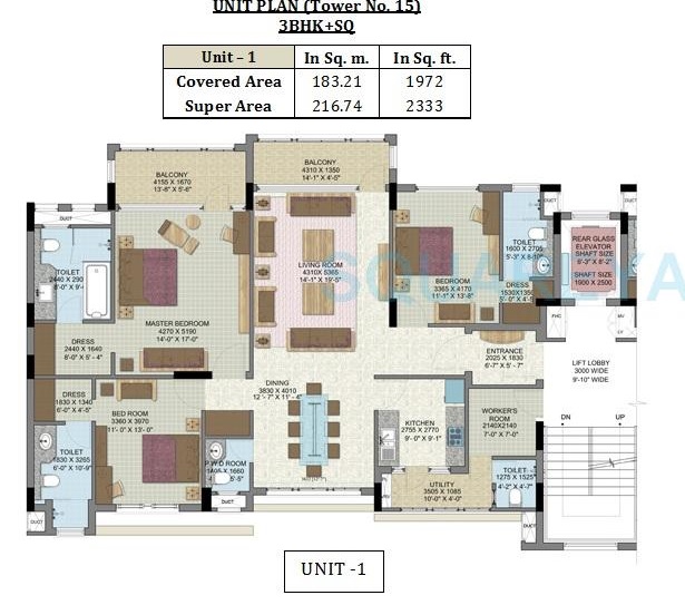 Jaypee Greens The Castille III — floor plan 1