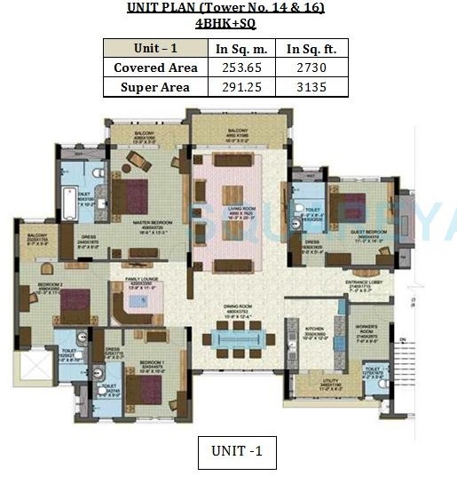 Jaypee Greens The Castille III — floor plan 2