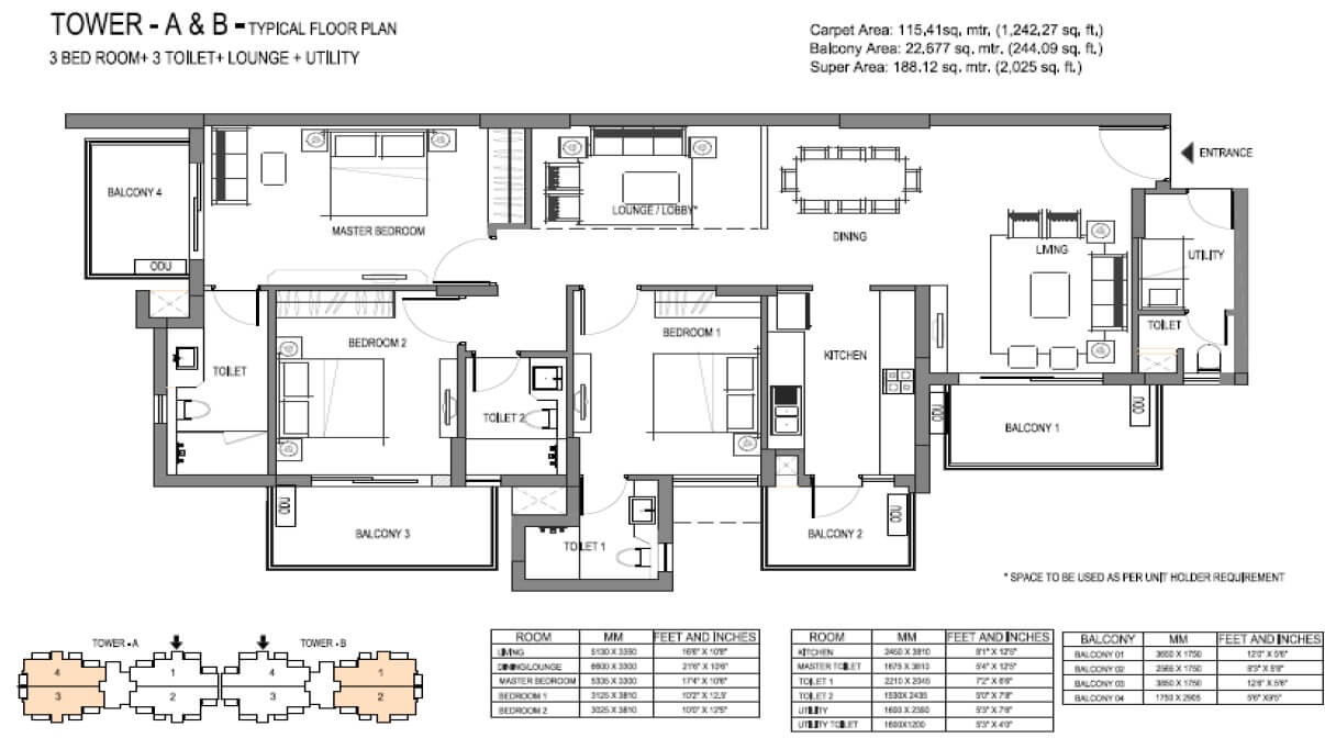 Emaar Palm Premier — floor plan 2