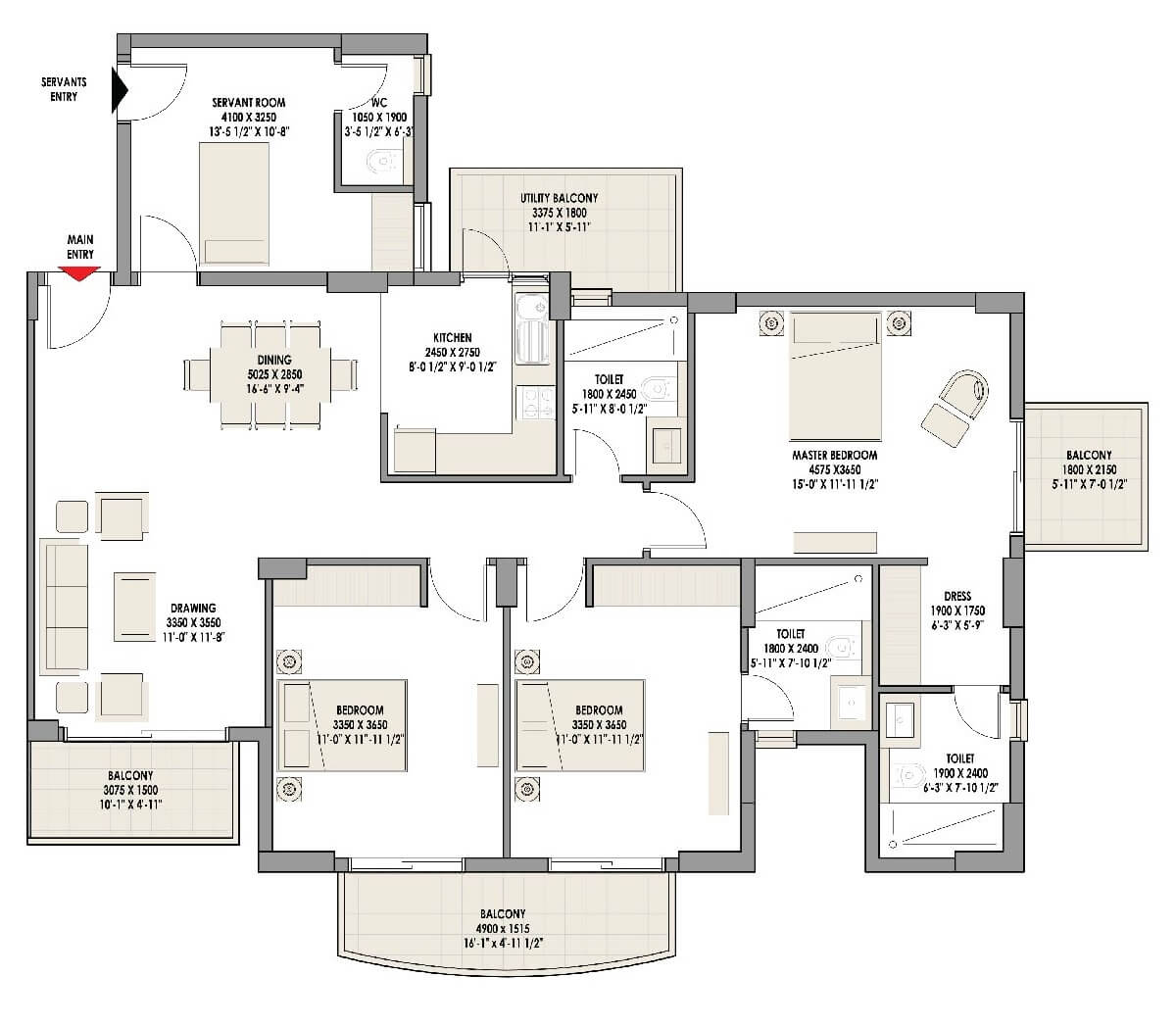 Eldeco Acclaim — floor plan 7