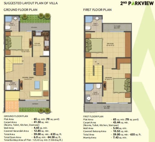 Gaur Yamuna City 2nd Park View — floor plan 1