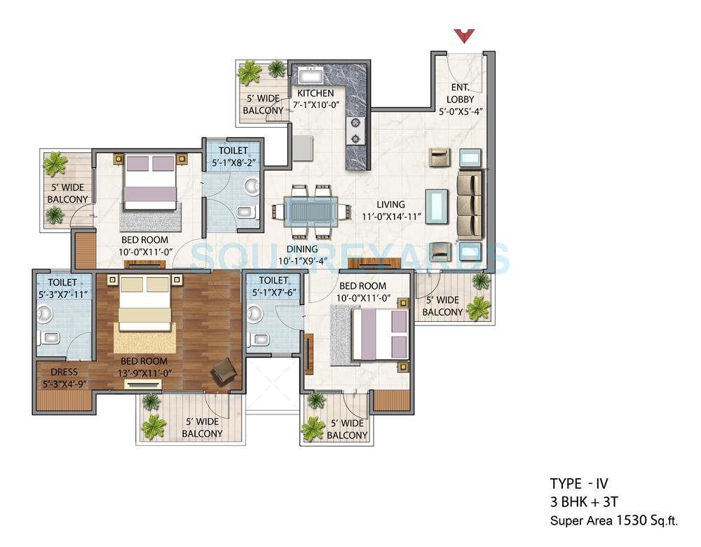 BSB Vaibhav Heritage Height — floor plan 3
