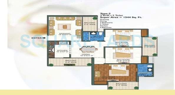 Town Park White Orchid — floor plan 3