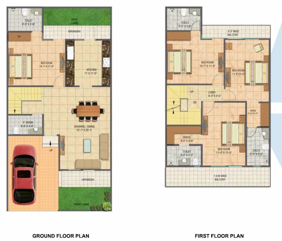 Gaur Yamuna City 32nd Park View — floor plan 2
