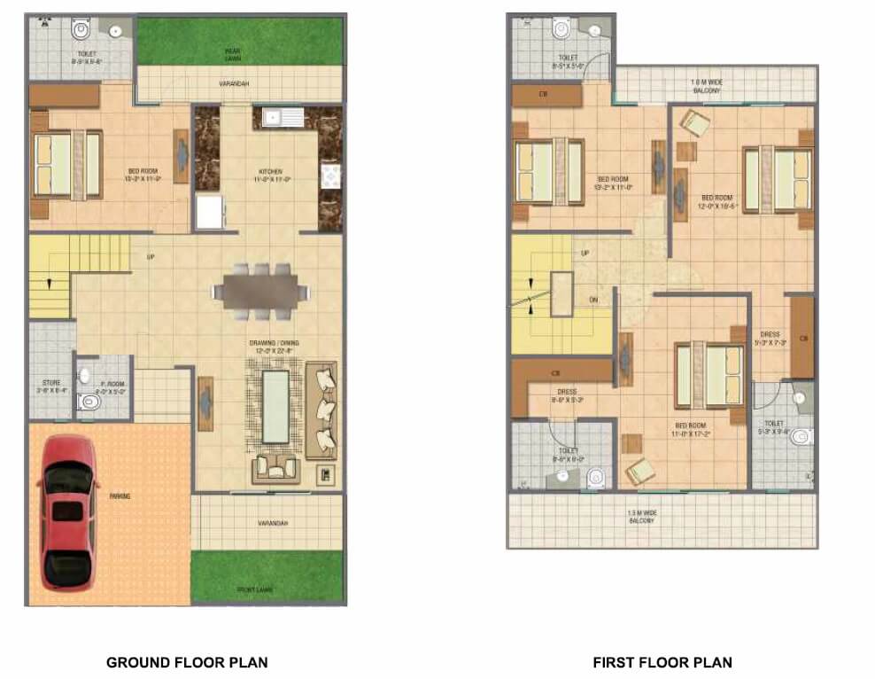Gaur Yamuna City 32nd Park View — floor plan 3