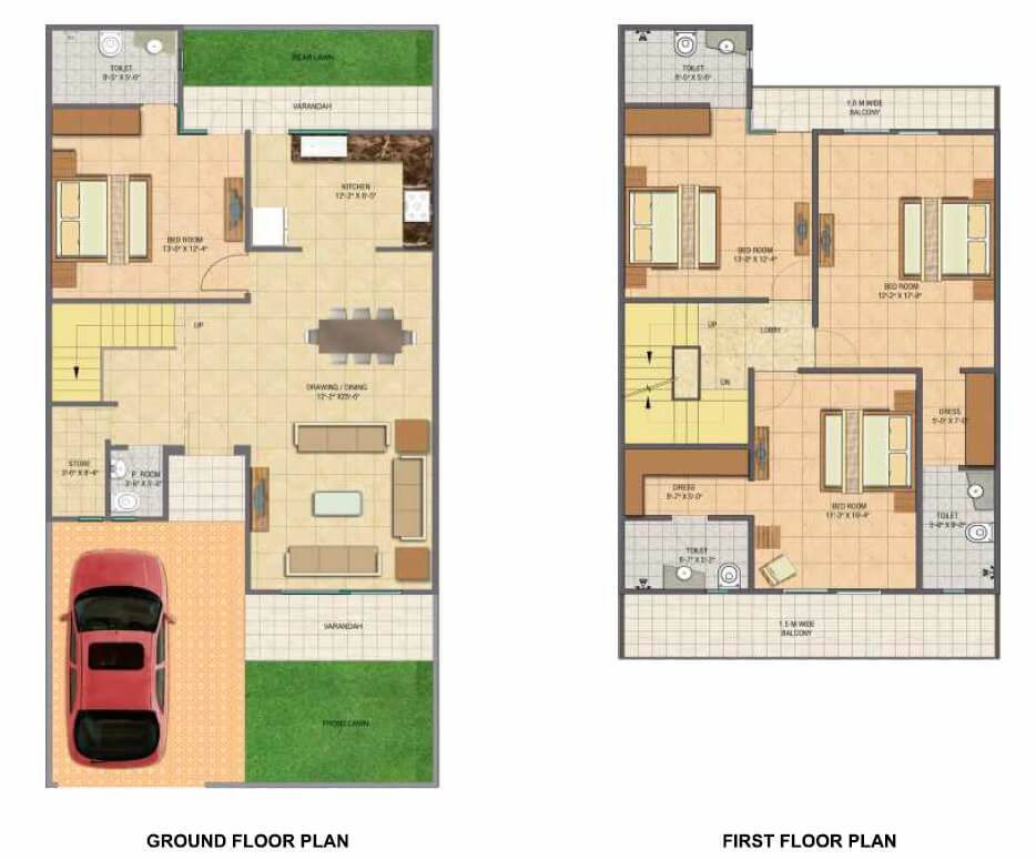 Gaur Yamuna City 32nd Park View — floor plan 4