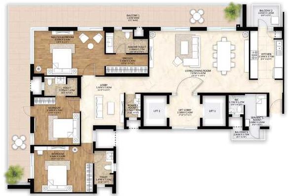 Mahindra Luminare — floor plan 1
