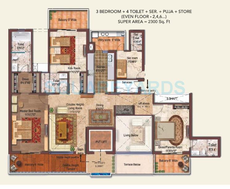 Rise SkyBungalows — floor plan 1