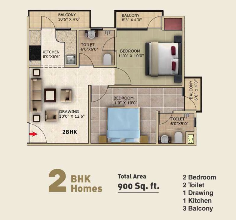 Buildlopers Hi Tech Homes — floor plan 2