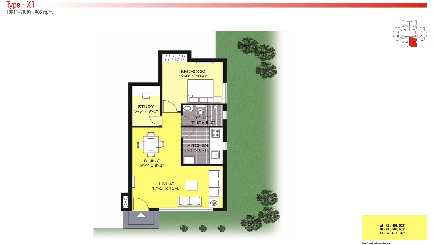 Unitech Unihomes 3 — floor plan 1