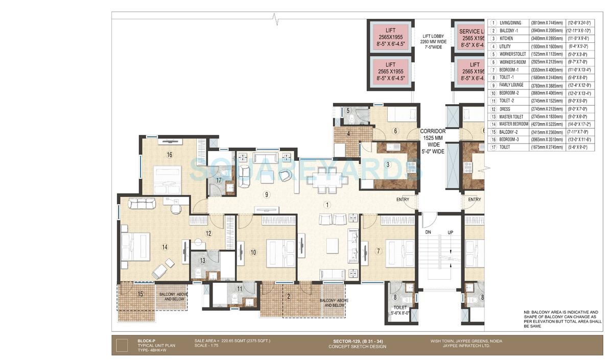 Jaypee Krescent Homes Phase II — floor plan 3
