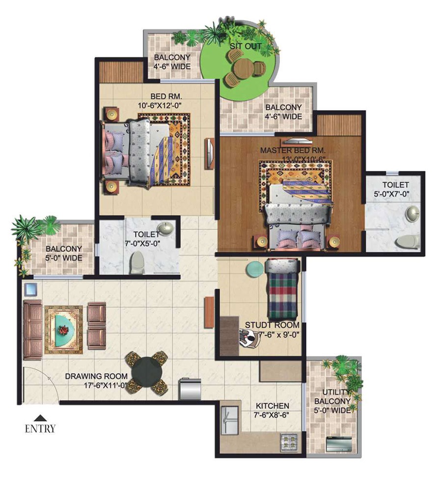 Ajnara Grand Heritage — floor plan 4