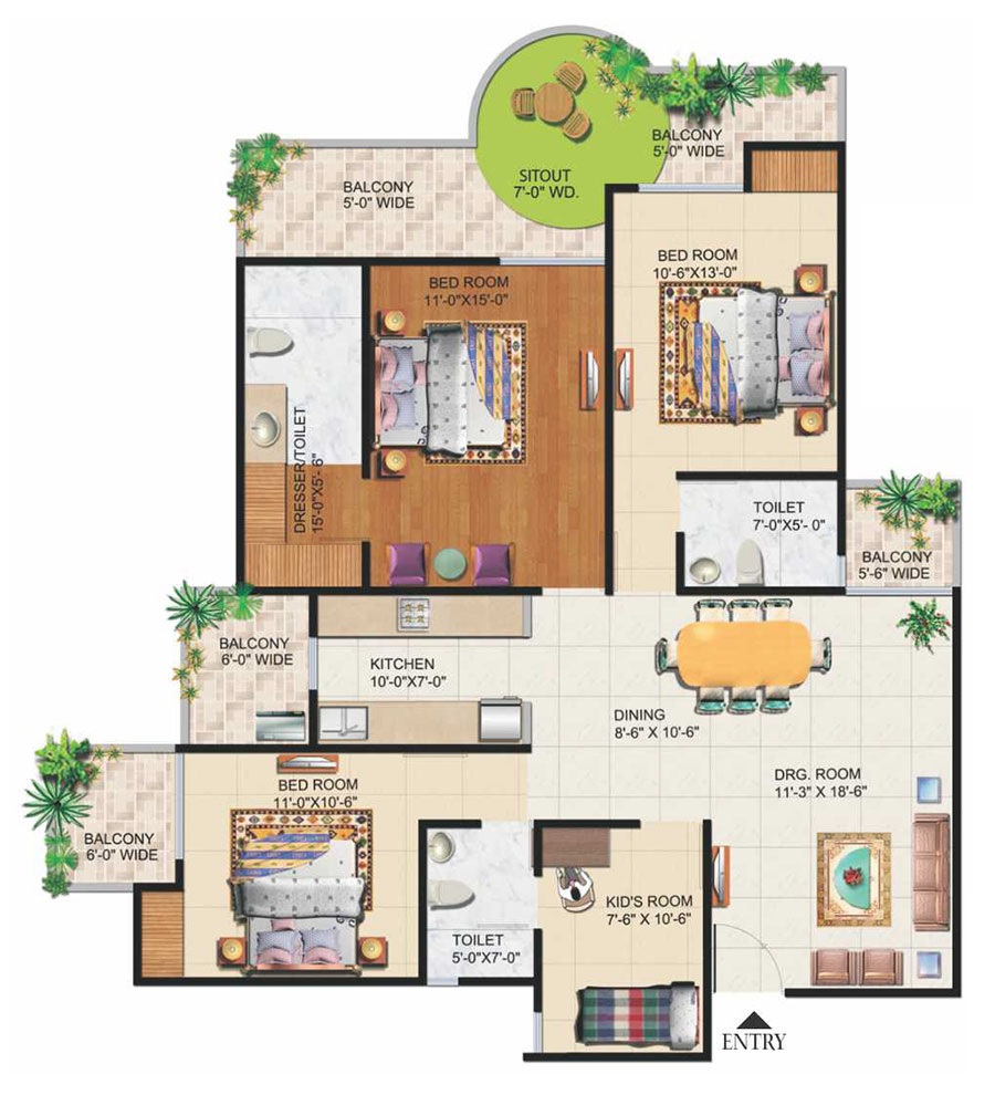 Ajnara Grand Heritage — floor plan 11