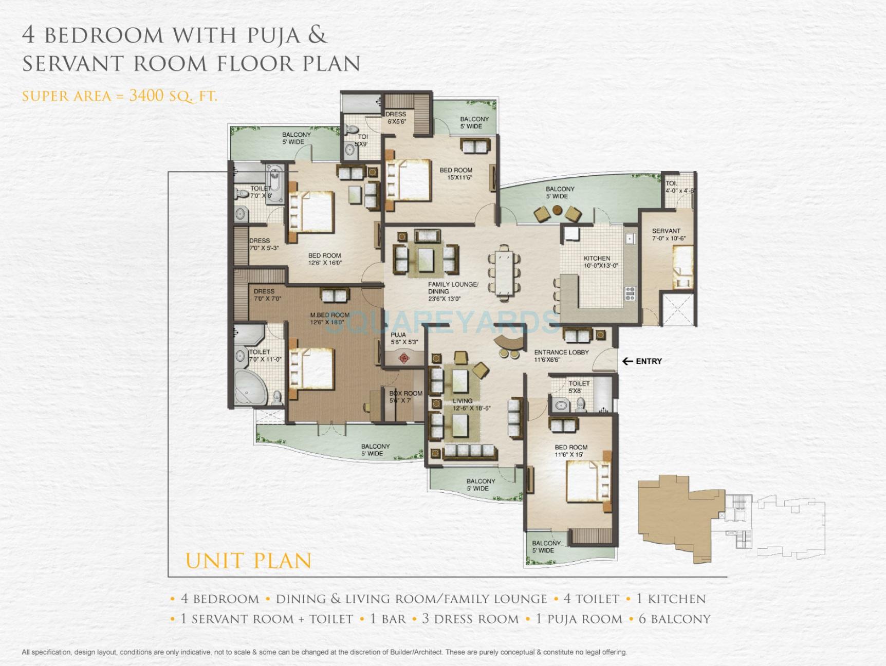 Sunworld Vanalika — floor plan 4