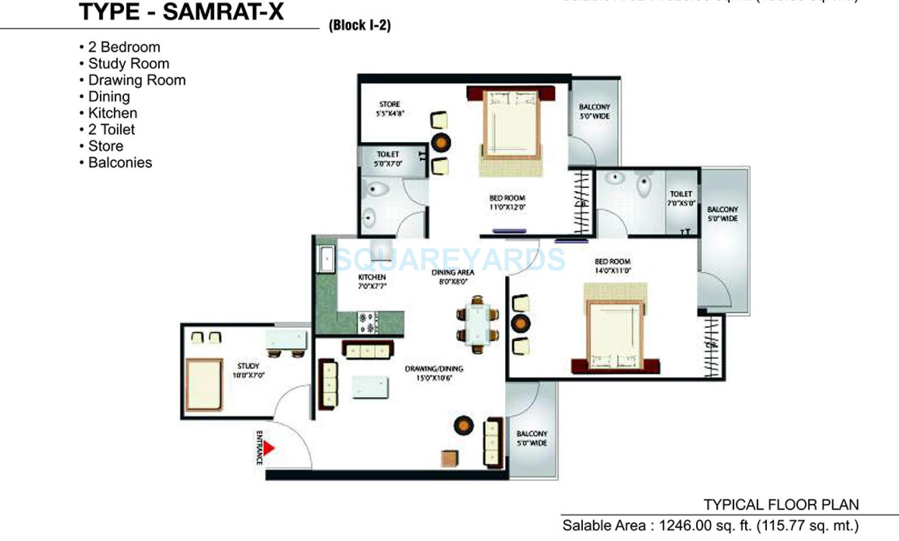 Gaur Grandeur 2 — floor plan 3