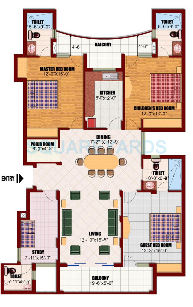 Eldeco Utopia — floor plan 9