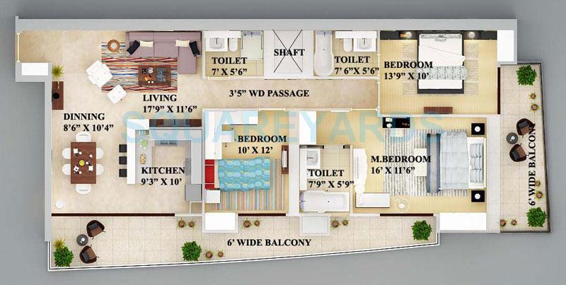 Supertech Supernova Nova Residences — floor plan 3