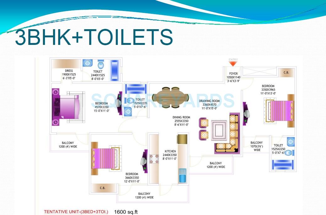 Amrapali Pan Oasis — floor plan 3