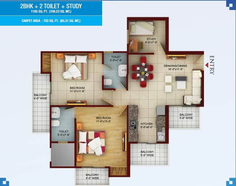 Samridhi Luxuriya Avenue — floor plan 1