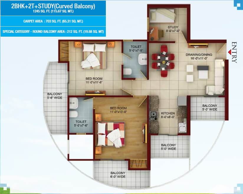Samridhi Luxuriya Avenue — floor plan 3
